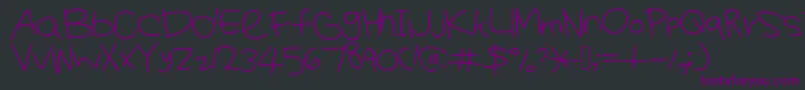 Kiyomifont Font – Purple Fonts on Black Background