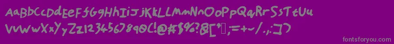 HandOfTt Font – Gray Fonts on Purple Background