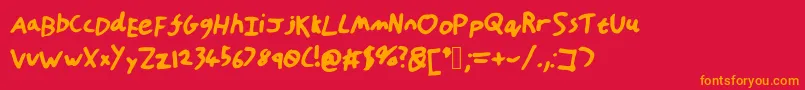 fuente HandOfTt – Fuentes Naranjas Sobre Fondo Rojo