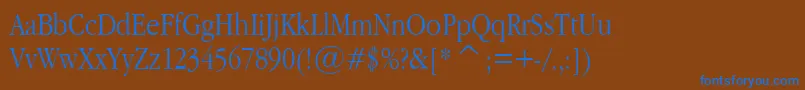 GaramondNarrow Font – Blue Fonts on Brown Background