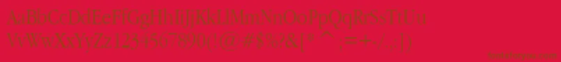 En savoir plus sur la police GaramondNarrow Police GaramondNarrow – polices brunes sur fond rouge