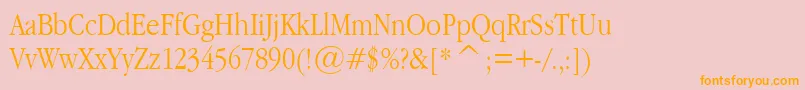 GaramondNarrow Font – Orange Fonts on Pink Background