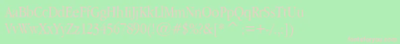 GaramondNarrow Font – Pink Fonts on Green Background