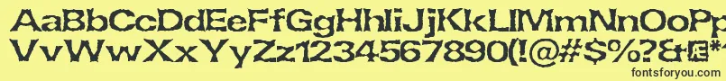 Lethargi Font – Black Fonts on Yellow Background