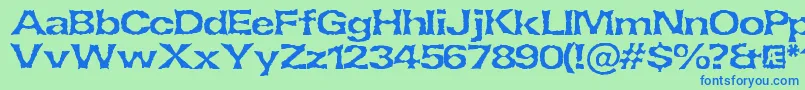 Lethargi Font – Blue Fonts on Green Background