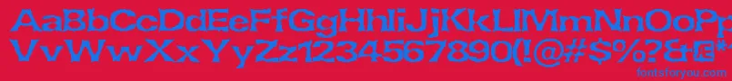 Lethargi Font – Blue Fonts on Red Background