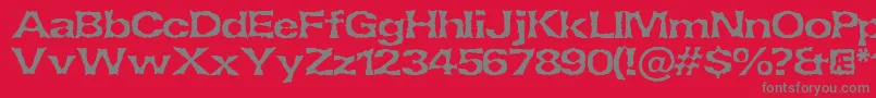 Lethargi Font – Gray Fonts on Red Background