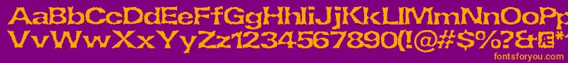 Lethargi Font – Orange Fonts on Purple Background