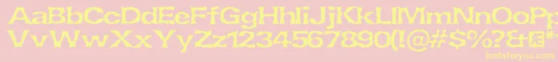 Lethargi Font – Yellow Fonts on Pink Background