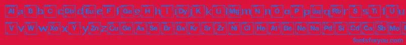 フォントHeartBreakingBad – 赤い背景に青い文字