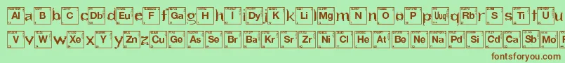 HeartBreakingBad-fontti – ruskeat fontit vihreällä taustalla