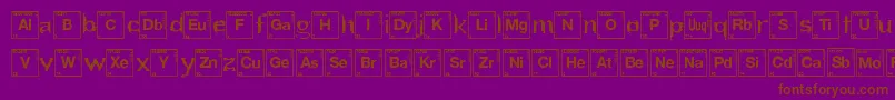 HeartBreakingBad-Schriftart – Braune Schriften auf violettem Hintergrund