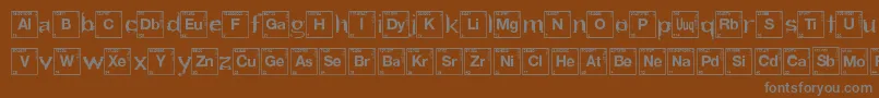 HeartBreakingBad-Schriftart – Graue Schriften auf braunem Hintergrund