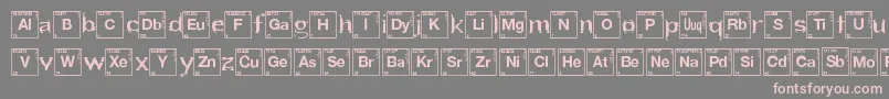 フォントHeartBreakingBad – 灰色の背景にピンクのフォント