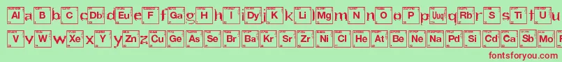 HeartBreakingBad-fontti – punaiset fontit vihreällä taustalla