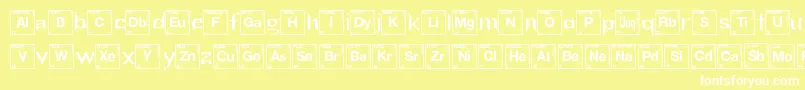 HeartBreakingBad Font – White Fonts on Yellow Background