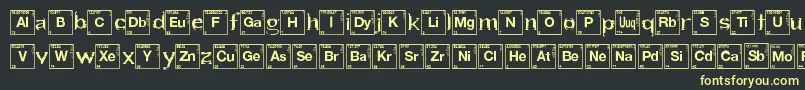 HeartBreakingBad-fontti – keltaiset fontit mustalla taustalla