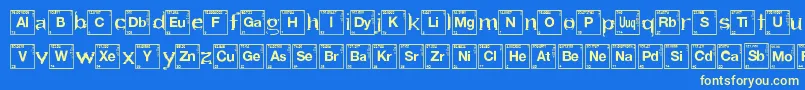 HeartBreakingBad-Schriftart – Gelbe Schriften auf blauem Hintergrund