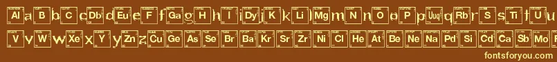 HeartBreakingBad Font – Yellow Fonts on Brown Background