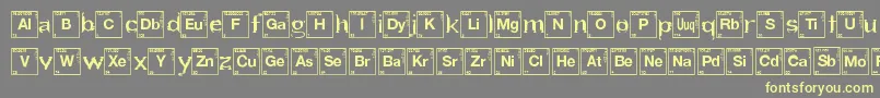 Czcionka HeartBreakingBad – żółte czcionki na szarym tle