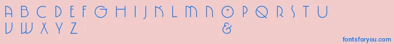 SpringgardenPl Font – Blue Fonts on Pink Background