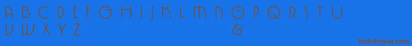 SpringgardenPl Font – Brown Fonts on Blue Background