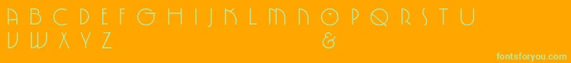 SpringgardenPl Font – Green Fonts on Orange Background