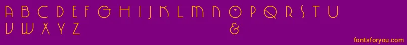 SpringgardenPl Font – Orange Fonts on Purple Background