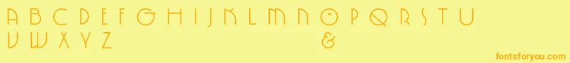 SpringgardenPl Font – Orange Fonts on Yellow Background