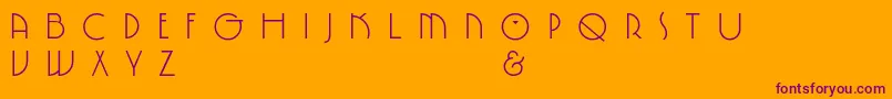 SpringgardenPl Font – Purple Fonts on Orange Background