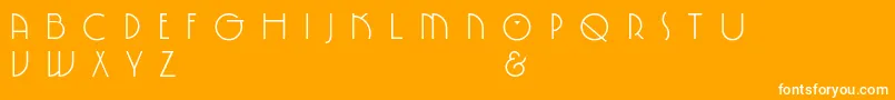 SpringgardenPl Font – White Fonts on Orange Background