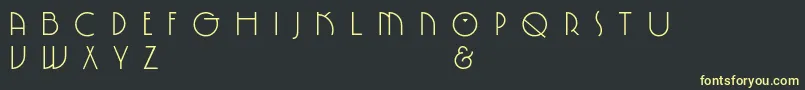 SpringgardenPl Font – Yellow Fonts on Black Background