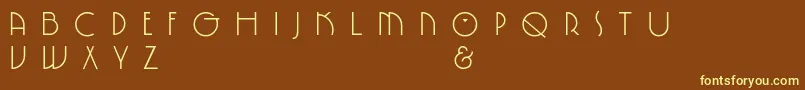 SpringgardenPl Font – Yellow Fonts on Brown Background