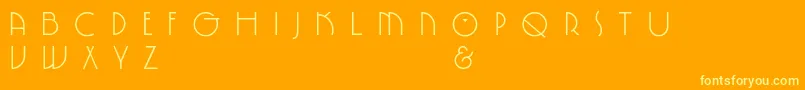 SpringgardenPl Font – Yellow Fonts on Orange Background