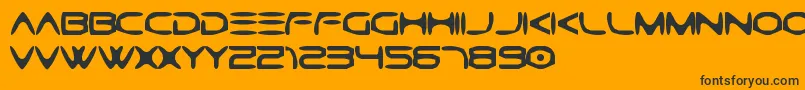 GtekCaverna-fontti – mustat fontit oranssilla taustalla