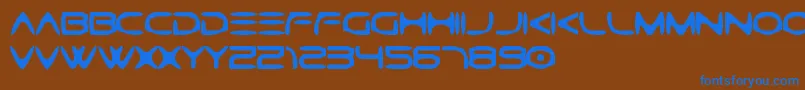 Шрифт GtekCaverna – синие шрифты на коричневом фоне