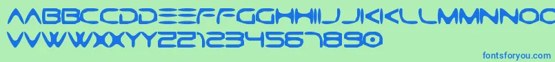 Saiba mais sobre a fonte GtekCaverna Fonte GtekCaverna – fontes azuis em um fundo verde