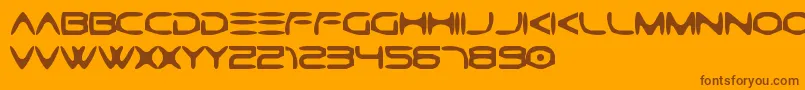 fuente GtekCaverna – Fuentes Marrones Sobre Fondo Naranja