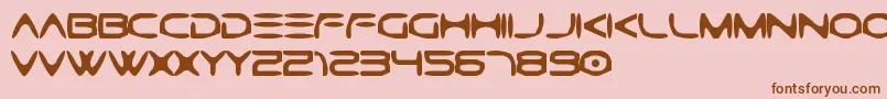 GtekCaverna-Schriftart – Braune Schriften auf rosa Hintergrund