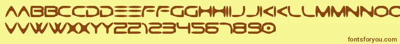 GtekCaverna-fontti – ruskeat fontit keltaisella taustalla