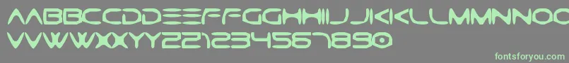 フォントGtekCaverna – 灰色の背景に緑のフォント