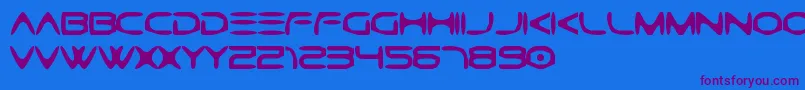 GtekCaverna Font – Purple Fonts on Blue Background