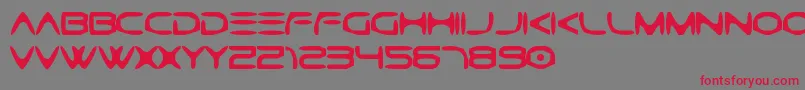 GtekCaverna Font – Red Fonts on Gray Background