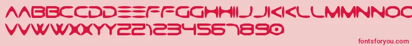 フォントGtekCaverna – ピンクの背景に赤い文字