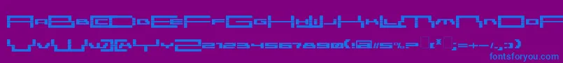 Amazhacker Font – Blue Fonts on Purple Background