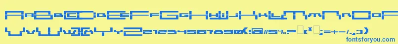 Amazhacker Font – Blue Fonts on Yellow Background