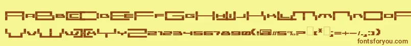 Amazhacker Font – Brown Fonts on Yellow Background