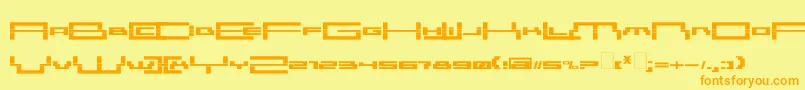 Amazhacker Font – Orange Fonts on Yellow Background