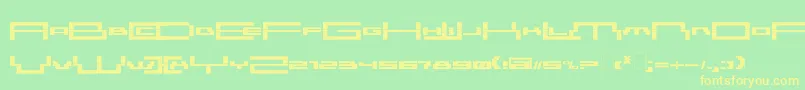 Amazhacker Font – Yellow Fonts on Green Background