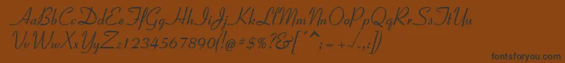 Coronet Font – Black Fonts on Brown Background